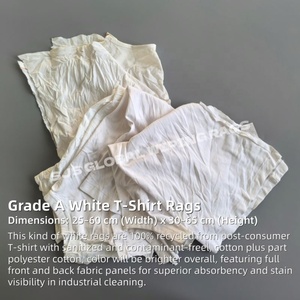 Trapos de algodón blancos absorbentes de agua y aceite, trapos de limpieza 100% algodón para limpieza industrial - Product Image 2