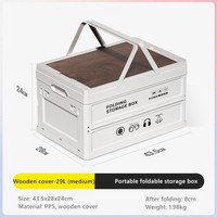 Poeticexist Capacité 22L, 32L, 56L Petite table avec poignée Tissu Extérieur Pliable Bijoux Chaussure En Plastique Pliant Boîtes De Rangement