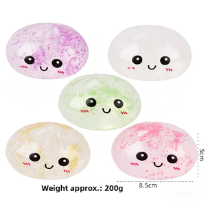 Wholesale 8.5CM Squeeze <b>Toy</b> Squishy Dumpling & Bun Stress Relief <b>Toy</b> Squishy Steamed Bun Glowing in Dark Fidget <b>Toys</b> Stress Ball - Product Image 3