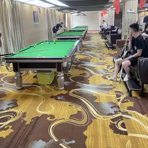 Moquette spécifique aux salles <span class=keywords><strong>de</strong></span> <span class=keywords><strong>billard</strong></span>, ignifuge, résistante aux flammes, <span class=keywords><strong>table</strong></span> <span class=keywords><strong>de</strong></span> <span class=keywords><strong>billard</strong></span> d'hôtel, imprimée sur mesure, commerciale, pleine surface, mélangée - Product Image 1
