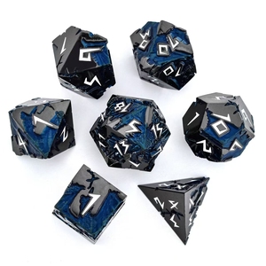 Juego de Dados DND con Caja de Regalo, Diseño de Dragón, Dados Poliédricos de Sangre, Juego de Rol, Juego de Dados D y D Hechos a Mano - Product Image 4