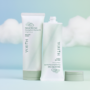 100ml 3.4oz 120ml 5oz 140g Flat Oval Plastic Cosmetic Facial Cleanser <strong>Tubes</strong> with Screw or Flip Lid - Product Image 1