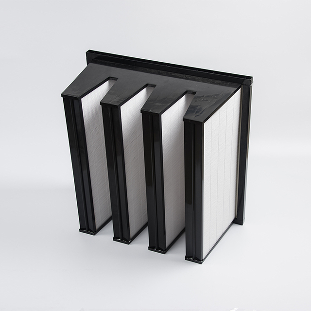 Chemical Mini Pleat Compact F7 Filter Combined v Bank Hepa air Filters Raw Material