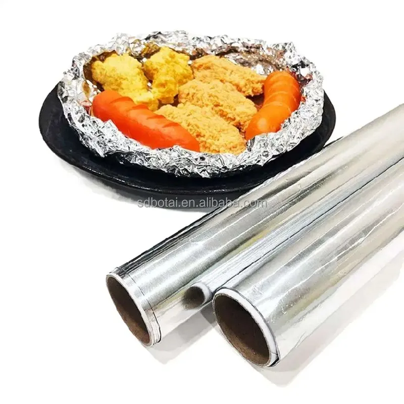 Gute Feuchtigkeitsbeständigkeit 8011 3003 Aluminiumfolie zum Kochen Backen Grillen Haushalt Lebensmittelqualität Aluminiumfolie