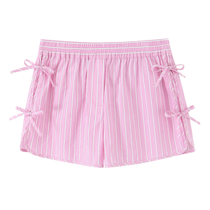 MYST&ZA Vêtements Femme 2025 Printemps/Été Nouvelle Collection Vintage Tendance Short Bermuda Rayé Taille Mi-Haute Élastique Décontracté 6929409 0975018 - Product Image 1