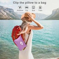 Manta de Viaje de Poliéster Suave y Ligera de Primera Calidad, Almohada 2 en 1, Funda de Almohada para Avión, Funda Compacta para Equipaje de Mano