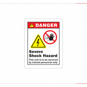 Signalisation de Danger de Choc Électrique Sévère - Personnel Formé Uniquement - Avertissement de Sécurité Électrique - Avertissement Industriel - Autocollant Adhésif Imperméable - Product Image 1