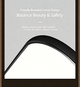 Miroir sur pied double usage pleine longueur avec cadre noir pour usage résidentiel et commercial - Product Image 4
