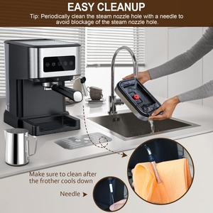 Cafetera Express Semiautomática Profesional para el Hogar, Todo en Uno, para Café Frío, Capuchino, Americano y Espresso - Product Image 4