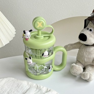 Vasos bonitos de plástico al por mayor, <span class=keywords><strong>tazas</strong></span> de té y café resistentes al calor con pajitas y tapas con asa <span class=keywords><strong>para</strong></span> mujeres y niñas - Product Image 2