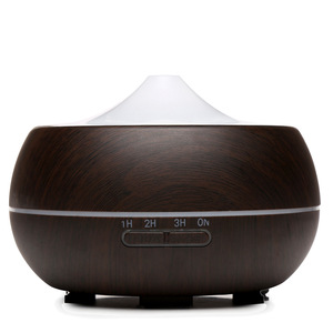 Diffuseur d'arômes à effet bois 300 ml, humidificateur électrique avec minuterie pour usage domestique - Product Image 1