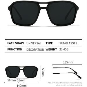 Gafas de Sol Deportivas Polarizadas con Lentes TAC y Logotipo Personalizado 2025, para Hombre y Mujer, Protección UV400, Aleación, Doble Puente, Cuadradas - Product Image 6