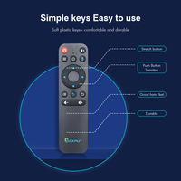 Télécommande vocale sans fil BOXPUT BPR1S Plus 2.4G BT pour TV, 4 boutons, apprentissage IR, gyroscope 6 axes, Air Mouse OTA pour TV Stick Box