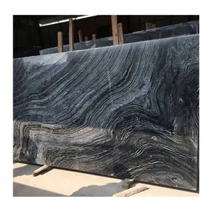 Chinese black natural marble,ancient wooden marble slab price