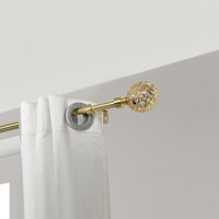 Tringle à rideaux en laiton antique sculptée, tringle décorative en métal avec embout en filigrane pour la maison et l'hôtel, prix de gros