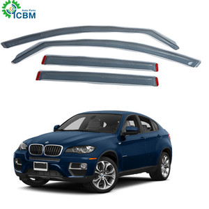 Accesorios para Auto <span class=keywords><strong>ICBM</strong></span>, Visera de Ventana de PMMA Acrílico para Protección Solar/Lluvia, para BMW X6 2008-2014 - Product Image 2