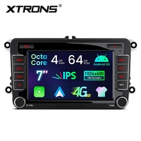 Autoradio Android 7 pouces 4+64 Go pour Volkswagen/Skoda/Seat, Octa Core 4+64 Go, 4G LTE, DSP, RDS, écran IPS, CarPlay, CE-XTRONS