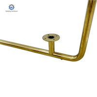 Cadre d'accoudoir de canapé en acier inoxydable doré de luxe, quincaillerie de mobilier moderne pour hôtel et salle de bain, haute qualité, Guangdong, Chine