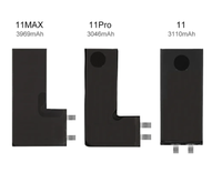 Set peralatan isi ulang baterai untuk iPhone x, XR, XS, Max 11 11, 12 13 14 14PRO 15 15, kapasitas penuh, baterai tidak Flex