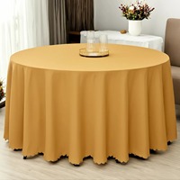Nappe en polyester unie à prix de gros pour grandes tables rondes, design simple, personnalisable pour mariage, fête, banquet