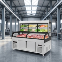 Vitrine Réfrigérée Commerciale à 3 Températures, en Acier Inoxydable Épais, Triple Compresseur, Triple Porte, Tuyauterie Entièrement en Cuivre