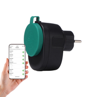 Presa intelligente in germania di colore nero con WiFi IP44 presa intelligente di controllo Mobile impermeabile con temporizzazione