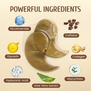 プライベートラベルダークサークルバッグ腫れしわアイマスクパッチカフェインコラーゲン目の下パッチ - Product Image 4