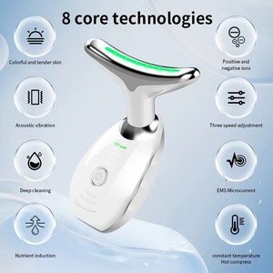 Face Neck Lifting Massager Microcurrent Skin Tightening USB Rechargeable White - Product Image 2