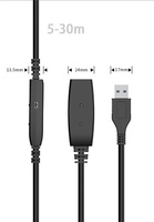 Cable de Extensión Activo USB 3.0 de 30 Metros, Cable de Extensión USB 3.0 de Tipo A Macho a Tipo A Hembra