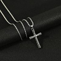 Collier Hip Hop Série Croix Gothique en Gros 2025 Mode Acier Inoxydable Croix Entièrement Sertie de Diamants Colliers pour Femmes Hommes