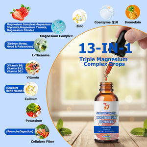 Premium High Mood Balance Support Nerve System Magnesium Complex <b>Liquid</b> Drops with L-Theanine and Potassium - Product Image 3