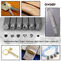 OWDEN alta calidad 6 uds joyería estampado 3mm acero Metal sello conjunto corazón diseño forma punzón herramientas DIY herramienta joyería perforadora modelo