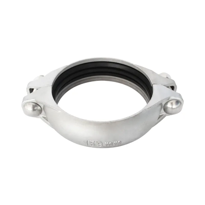 Seerein Stainless Steel Grooved fittings Rigid Flexible Coupling 316 304 Grooved double Bolt Hose Pipe Clamp