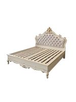 Lit rembourré Versailles 1,8 m, style palais français, lit king-size en bois sculpté à la main, meubles de chambre principale