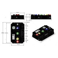 Contrôleur Fardrive haute vitesse 72V 1200A adaptateur Nd721200 pour motos et véhicules électriques haute puissance 8-12KW