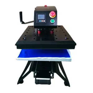 Pneumatic Auto Heat Press Machines Rotary Design Drawer Type With Pull-out Style Insert T-shirt bottom Transfer Printing Machine
