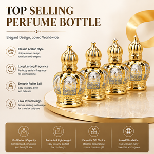Wholesale Dubai Arabic <strong>Perfume</strong> Top Selling High Quality Long Lasting Fragrance <strong>Roller</strong> 15ml <strong>Perfume</strong> Bottle - Product Image 6