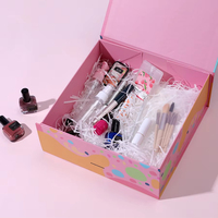 Boîte en papier rigide de maquillage cosmétique avec logo personnalisé en gros Emballage cosmétique magnétique de cadeau de luxe avec ruban