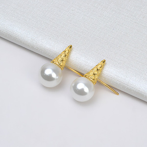 Pendientes de Plata S925 con Diseño de Perro Globo, Accesorios de Perlas Personalizados, Pendientes de Botón DIY - Product Image 4