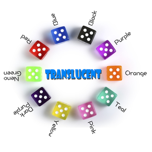 Échantillon Gratuit Vente en Gros Dés à 6 Faces Multicolores en Acrylique et Plastique Transparent de Haute Qualité 19mm pour Jeux de Société - Product Image 3