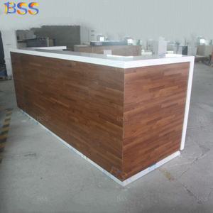 Mostrador de cajero personalizado para tienda de café, uso comercial, alta calidad L, mármol afilado, barra de café de madera, contador de cajero - Product Image 5