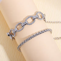 Bracelets à maillons tendance en acier inoxydable, style classique hip-hop punk rock, bracelet de haute qualité, cadeaux