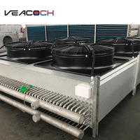 Refroidisseur à sec 40 kW à tubes de cuivre et ailettes en aluminium pour système de refroidissement par immersion d'eau et de glycol, gestion thermique