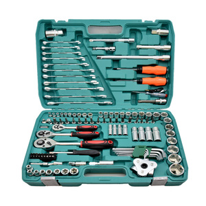 121 Piece Galvanized Automotive Repair Tool Set 1/2 In Socket Drive Carbon Steel Tool Case For Auto And Home Repair - Product Image 1