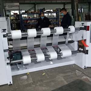 Machine de découpe automatique de tissu non tissé BOPP, machine de rembobinage de rouleaux à commande informatique avec composant moteur central - Product Image 2