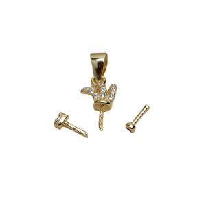 Pendentif en argent S925 avec perle baroque en forme de petit poisson pour femme, accessoires de bijoux DIY 4102 - Product Image 5