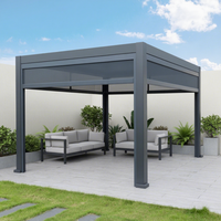 Auvents durables GreenOasis, pergola bioclimatique en aluminium, pergola motorisée à lames orientables, pergolas imperméables