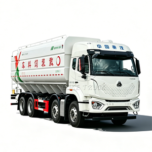 China Heavy Duty HOWO 8×4 Self-Loading Bulk Feed Tank Truck 45000L Three-Axle Diesel <b>Powered</b> EURO 6 New - Product Image 1