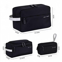 Sac de toilette imperméable pour hommes - Trousse de toilette portable pour voyages d'affaires, salle de sport et activités de plein air, sac de rangement