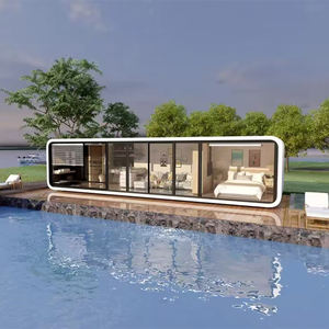 Contenedor prefabricado extensible móvil plegable de lujo, casa de playa, villas, casas prefabricadas de 20 pies con baño, casas, cabina de manzana - Product Image 3